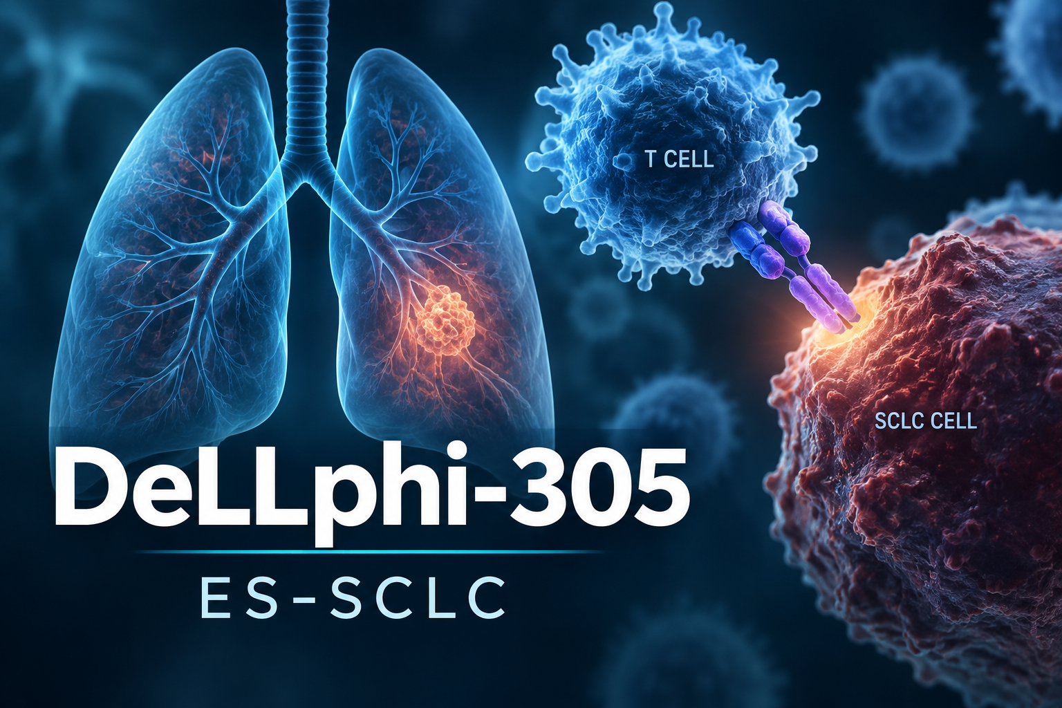 DeLLphi-305: Tarlatamab Plus Durvalumab Improves OS in ES-SCLC
